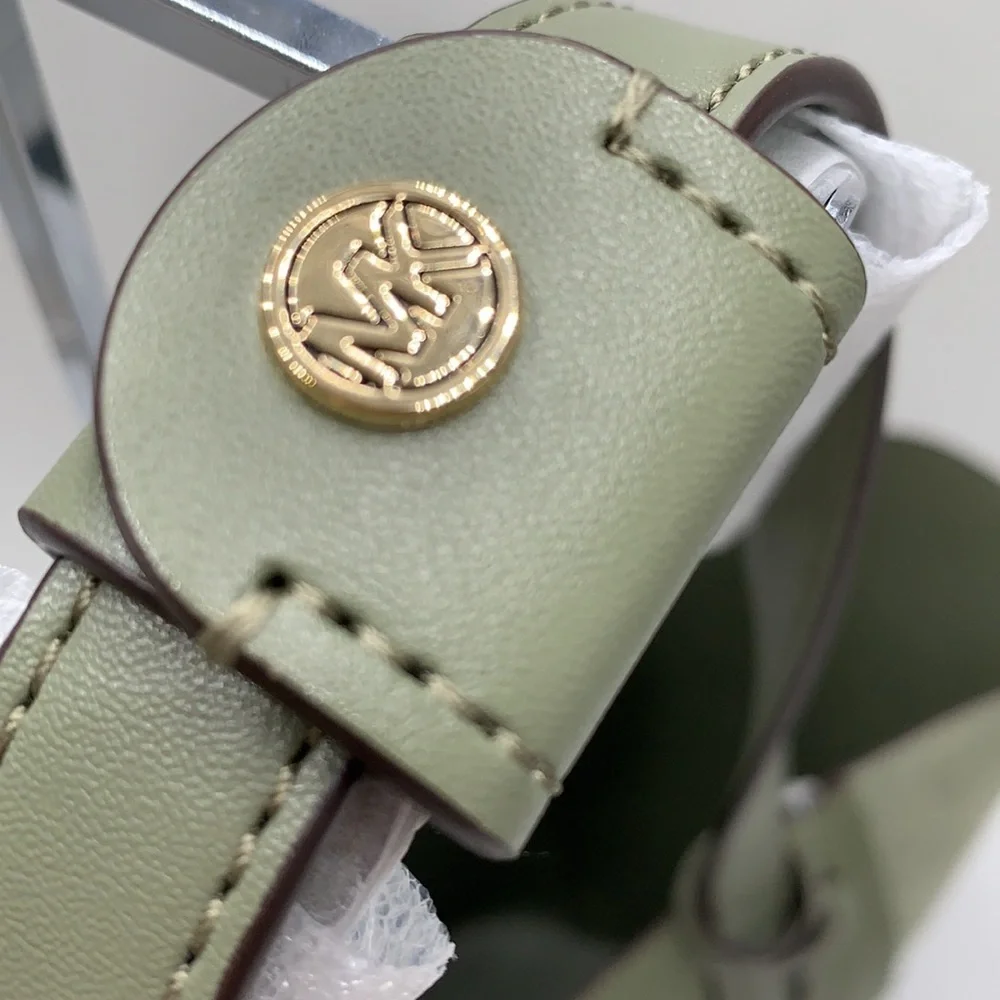 MICHAEL KORS PORTIA LARGE TOTE ARMY GREEN COLOR PEBBLED LEATHER/SUEDE - Picture 8 of 16